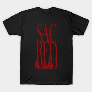 Sacred blood spooky Text T-Shirt